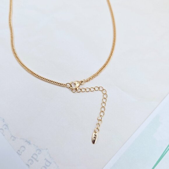 Modern Rose Gold Chain Necklace with Bar Accent, 17.7 Inch Design, XPNL0027 - Picture 8 of 12